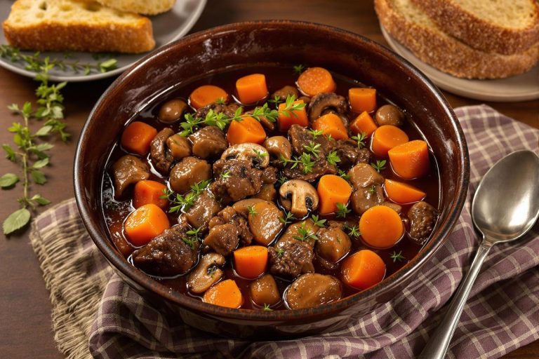Boeuf bourguignon recette de grand-mère sans marinade