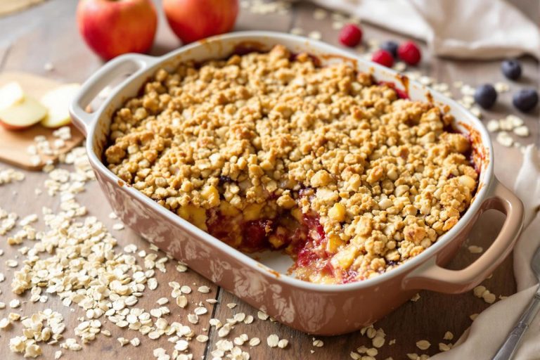 Crumble flocons d'avoine sans beurre : recette et astuces