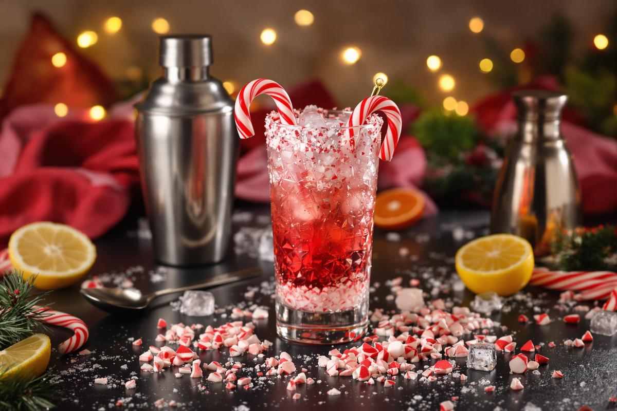 Découvrez le cocktail au bonbon candy cane spritzer
