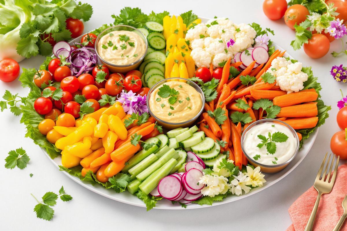 Présentation décoration plateau de crudités : astuces et idées