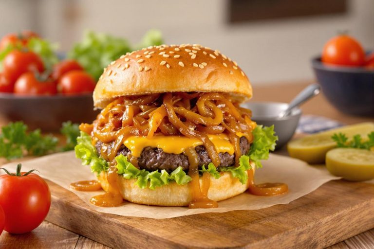Recette oignons caramélisés pour hamburger