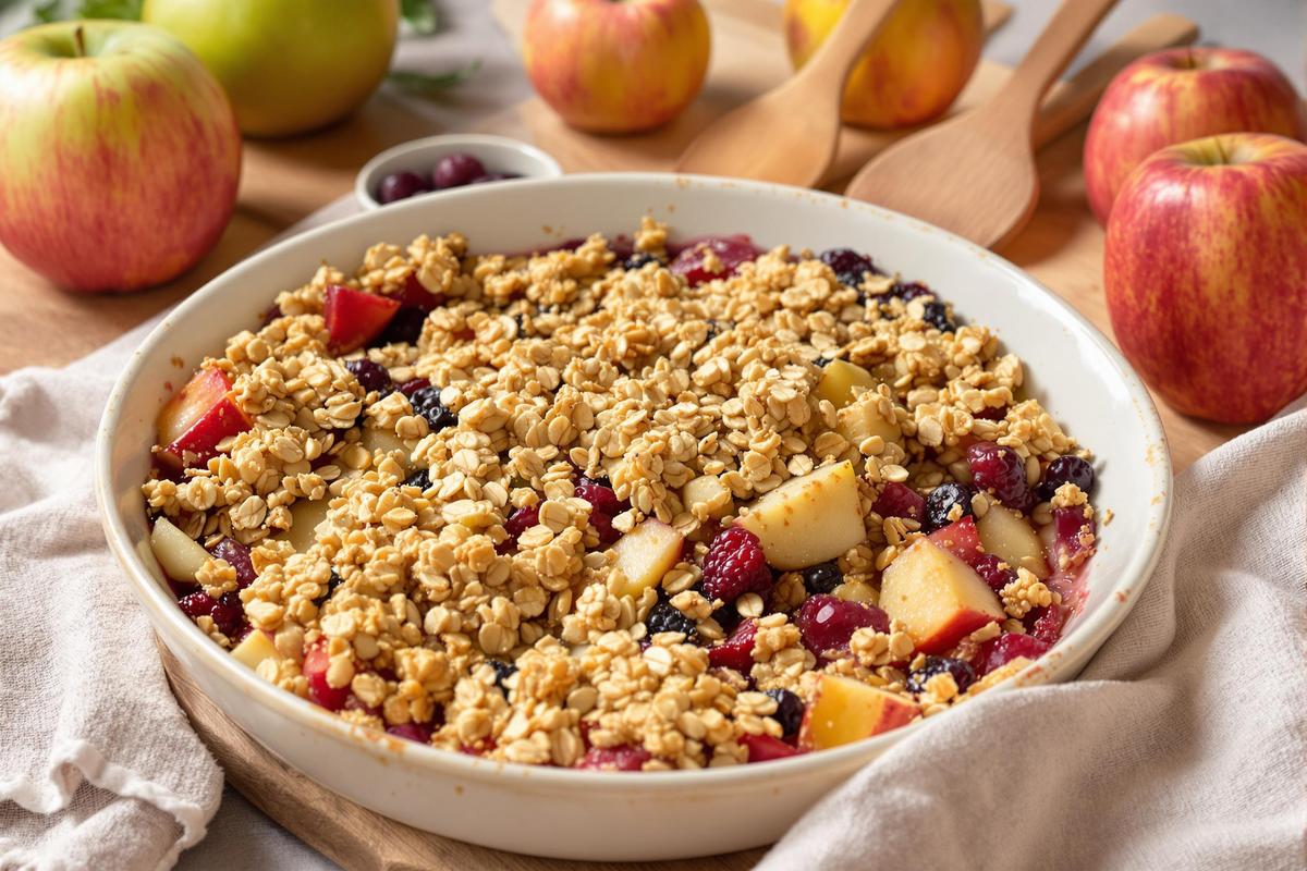 crumble flocon d'avoine healthy : une recette gourmande