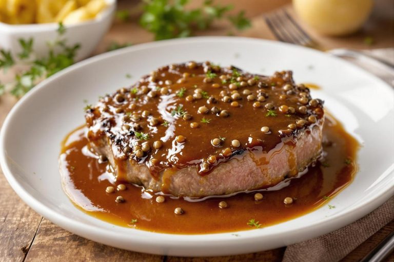Délicieuse sauce au poivre pour steak haché