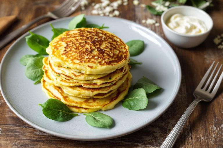 Pancakes au comté et pousses d'épinard : recette facile et délicieuse