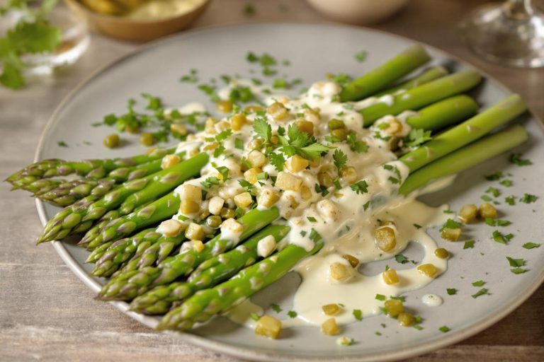 Voilà comment Hélène Darroze sert les asperges dans son restaurant : la recette de la sauce gribiche