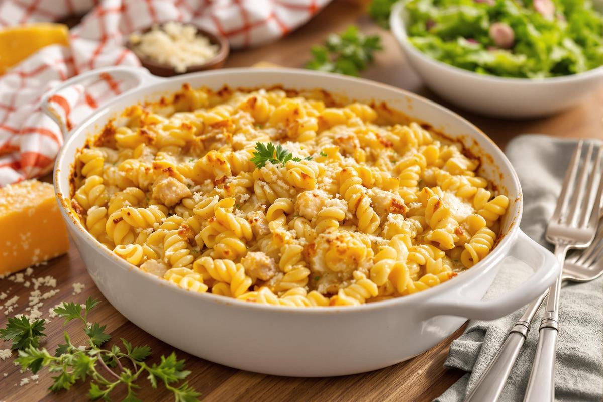 Ce gratin de pâtes au thon ne demande que 15 minutes de cuisson