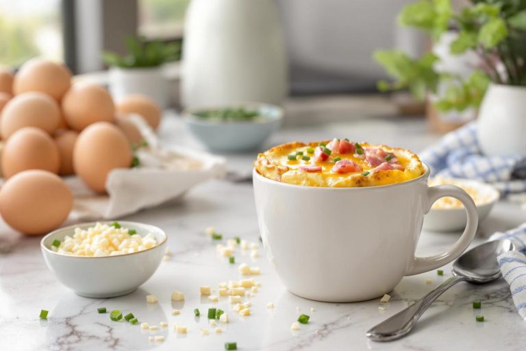 Voici comment préparer un mug cake façon quiche lorraine pour un repas express
